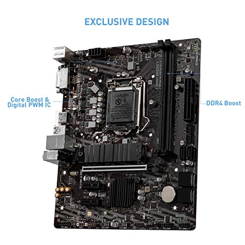 MSI B460M-A PRO Intel mATX Gaming Motherboard with 2 RAM Slots