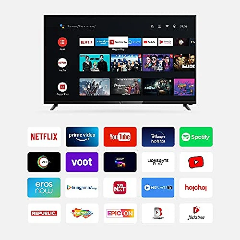 OnePlus 80 cm (32 inches) Y Series HD Ready LED Smart Android TV 32Y1 (Black) (2020 Model)- OnePlus 80 cm (32 inches) Y Series HD Ready LED Smart Android TV 32Y1 (Black) (2020 Model)-