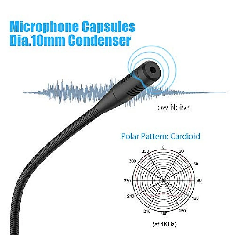 MAONO AU-GM10 USB Condenser Microphone, with Touch-Key Mute and Volume Control, Headphone Jack for Vlogging, Recording, Gaming, Conference, YouTube, MAONO AU-GM10 USB Condenser Microphone, with Touch-Key Mute and Volume Control, Headphone Jack for Vlogging, Recording, Gaming, Conference, YouTube,