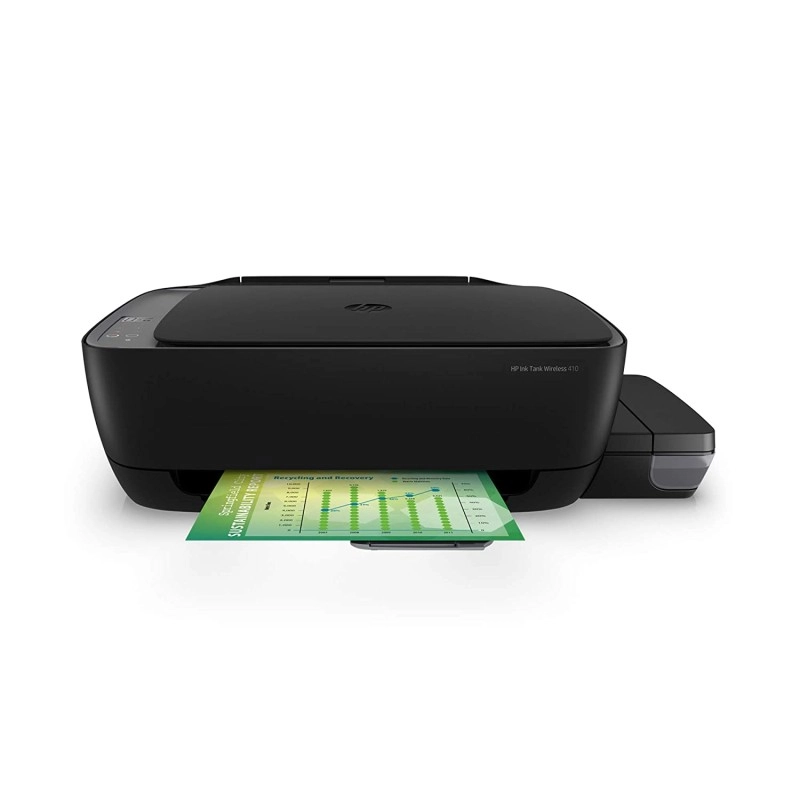 HP Ink Tank 410 Multi-function WiFi Color Printer with Voice Activated Printing Google Assistant and Alexa Printer (Pre Ink Loaded)