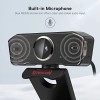 Redragon GW800 1080P Webcam with Built in Dual Microphone 360-Degree Rotation Black