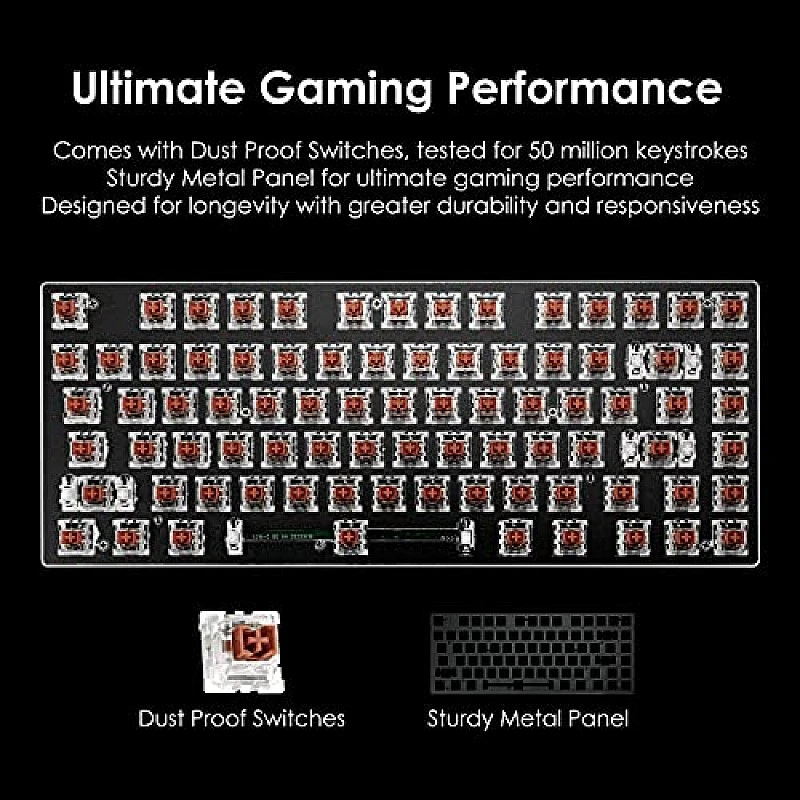 HUO JI 60% Mechanical Gaming Keyboard, E-Yooso Z-88 With Brown Switches, Rainbow Led Backlit HUO JI 60% Mechanical Gaming Keyboard, E-Yooso Z-88 With Brown Switches, Rainbow Led Backlit