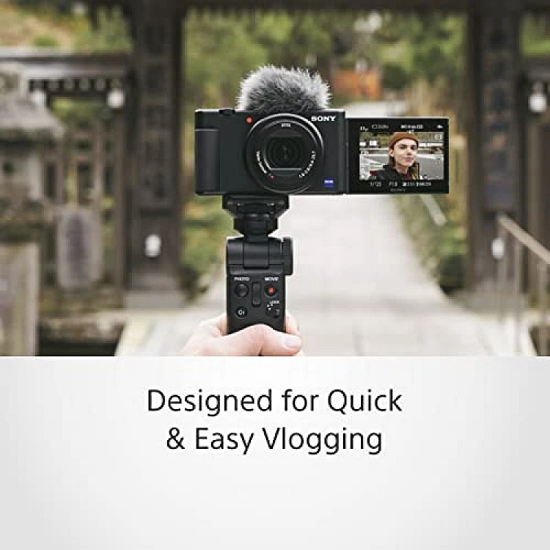 Sony Digital Camera ZV 1 for Content Creators (Compact, Video Eye AF, Flip Screen, in-Built Microphone, Bluetooth Shooting Grip, 4K Vlogging Camera for Content Creation) - Black Sony Digital Camera ZV 1 for Content Creators (Compact, Video Eye AF, Flip Screen, in-Built Microphone, Bluetooth Shooting Grip, 4K Vlogging Camera for Content Creation) - Black