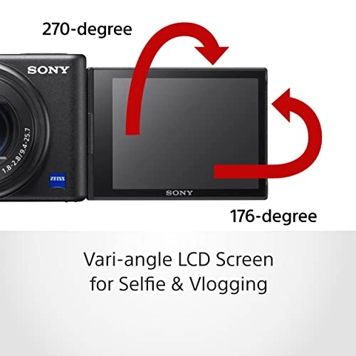 Sony Digital Camera ZV 1 for Content Creators (Compact, Video Eye AF, Flip Screen, in-Built Microphone, Bluetooth Shooting Grip, 4K Vlogging Camera for Content Creation) - Black Sony Digital Camera ZV 1 for Content Creators (Compact, Video Eye AF, Flip Screen, in-Built Microphone, Bluetooth Shooting Grip, 4K Vlogging Camera for Content Creation) - Black