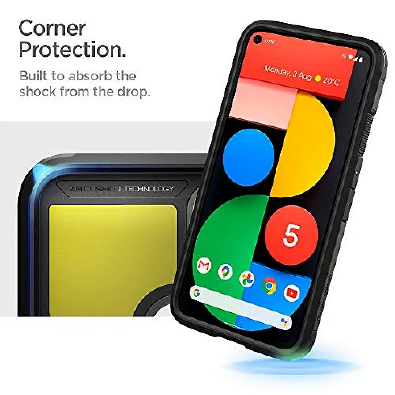 Spigen TPU, PC Tough Armor Back Cover Case Compatible for Google Pixel 5 (Gunmetal) Spigen TPU, PC Tough Armor Back Cover Case Compatible for Google Pixel 5 (Gunmetal)