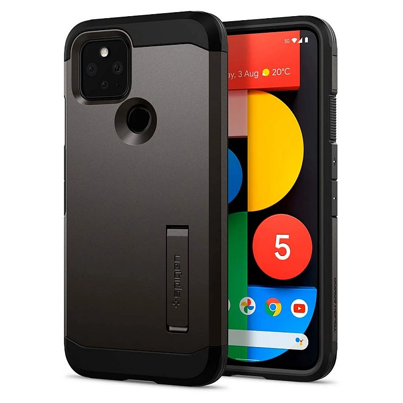 Spigen TPU, PC Tough Armor Back Cover Case Compatible for Google Pixel 5 (Gunmetal) Spigen TPU, PC Tough Armor Back Cover Case Compatible for Google Pixel 5 (Gunmetal)