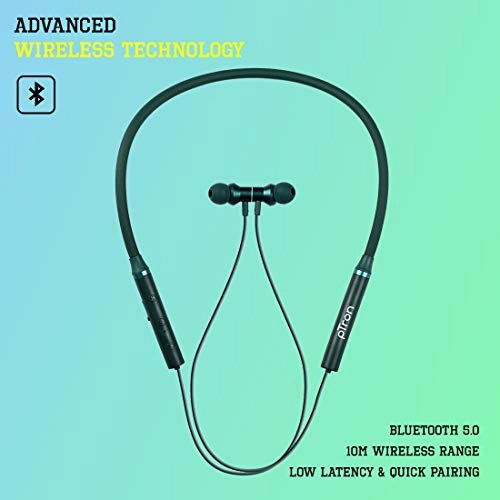pTron Tangent Plus Magnetic in-Ear Wireless Bluetooth 5.0 Headphones, 15hrs Playback 