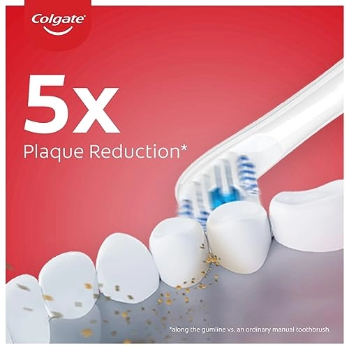 Colgate Proclinical 500R Whitening Rechargeable Sonic Toothbrush, Electric Toothbrush for adults with Soft & Spiral Bristles, Dual-Brushing Mode Colgate Proclinical 500R Whitening Rechargeable Sonic Toothbrush, Electric Toothbrush for adults with Soft & Spiral Bristles, Dual-Brushing Mode