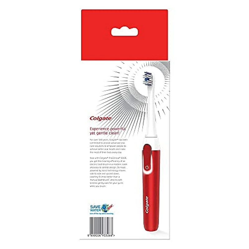 Colgate Proclinical 500R Whitening Rechargeable Sonic Toothbrush, Electric Toothbrush for adults with Soft & Spiral Bristles, Dual-Brushing Mode Colgate Proclinical 500R Whitening Rechargeable Sonic Toothbrush, Electric Toothbrush for adults with Soft & Spiral Bristles, Dual-Brushing Mode
