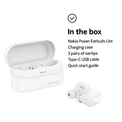 Nokia Power Lite with Up to 35 Hours of Play Time, Waterproofing, 5.0 Bluetooth Truly Wireless in Ear Earbuds with Mic Crystal-Clear Sound