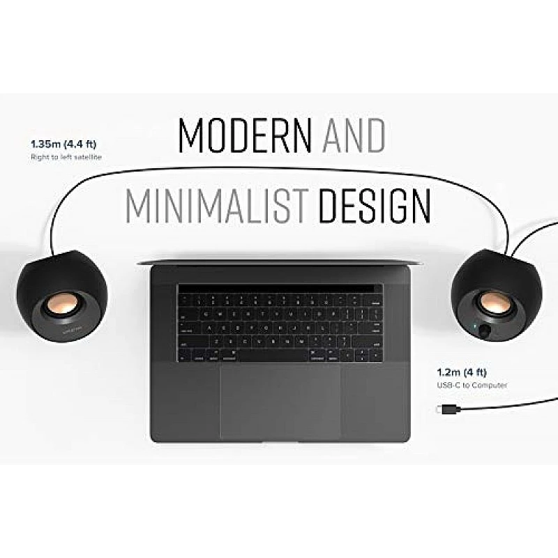 Creative Pebble V3 Minimalistic 2.0 USB-C Desktop Speakers with USB Audio, Clear Dialog Enhancement Creative Pebble V3 Minimalistic 2.0 USB-C Desktop Speakers with USB Audio, Clear Dialog Enhancement