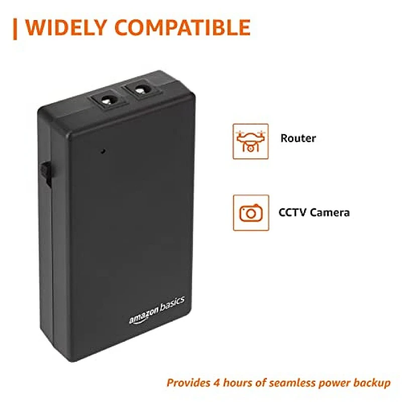 Amazon Basics 12V 2A UPS for Router, Intercom, CCTV, Set-top Box with Upto 4 Hours Power Backup Amazon Basics 12V 2A UPS for Router, Intercom, CCTV, Set-top Box with Upto 4 Hours Power Backup