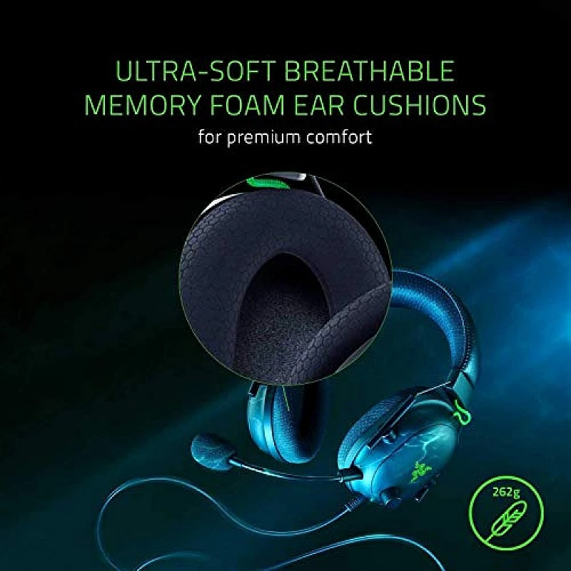 Razer Rz04-03230100-R3M1 Blackshark V2 Wired On Ear Headphones with Mic (Black) Razer Rz04-03230100-R3M1 Blackshark V2 Wired On Ear Headphones with Mic (Black)