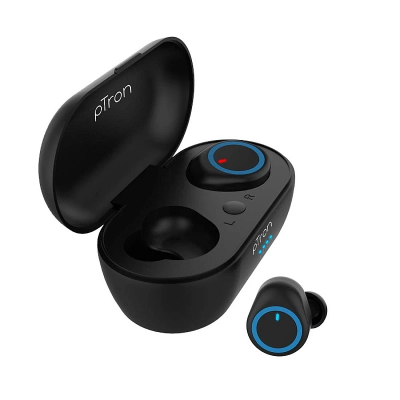 pTron Bassbuds V2 in-Ear True Wireless Headphones, Hi-Fi Audio up to 20 Hrs Total Playback pTron Bassbuds V2 in-Ear True Wireless Headphones, Hi-Fi Audio up to 20 Hrs Total Playback