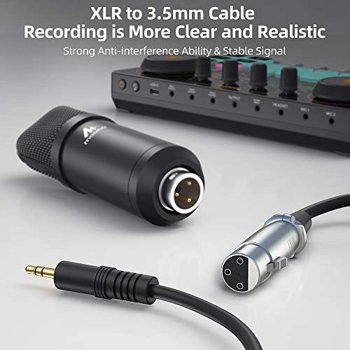 MAONO AU-PM320S Professional XLR Condenser Microphone Kit, Cardioid Vocal Studio Recording Mic for Streaming, Voice Over, Project, Home-Studio