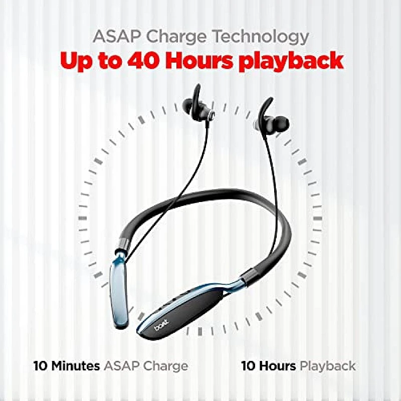 boAt Rockerz 385V2 Bluetooth in Ear Neckband with Qualcomm Aptx & CVC, Upto 40 Hours Battery, (Active Black) boAt Rockerz 385V2 Bluetooth in Ear Neckband with Qualcomm Aptx & CVC, Upto 40 Hours Battery, (Active Black)