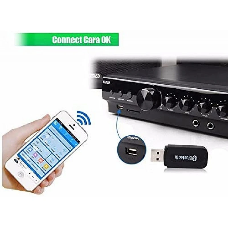 Airtree USB Bluetooth Stereo Music Receiver 3.5mm Adapter Dongle for Speakers, Car, Mp3 (Black) Airtree USB Bluetooth Stereo Music Receiver 3.5mm Adapter Dongle for Speakers, Car, Mp3 (Black)