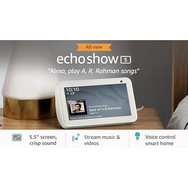 Amazon Echo Show 5 (2nd Gen) - Smart speaker with 5.5" screen, crisp sound and Alexa (Black) Amazon Echo Show 5 (2nd Gen) - Smart speaker with 5.5" screen, crisp sound and Alexa (Black)