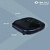 Bajaj SWX 4 Deluxe 800-Watt 2-Slice Grill Sandwich Maker Non-Stick Coated Plates for Easy-to-Clean Black Sandwich Toaster Bajaj SWX 4 Deluxe 800-Watt 2-Slice Grill Sandwich Maker Non-Stick Coated Plates for Easy-to-Clean Black Sandwich Toaster