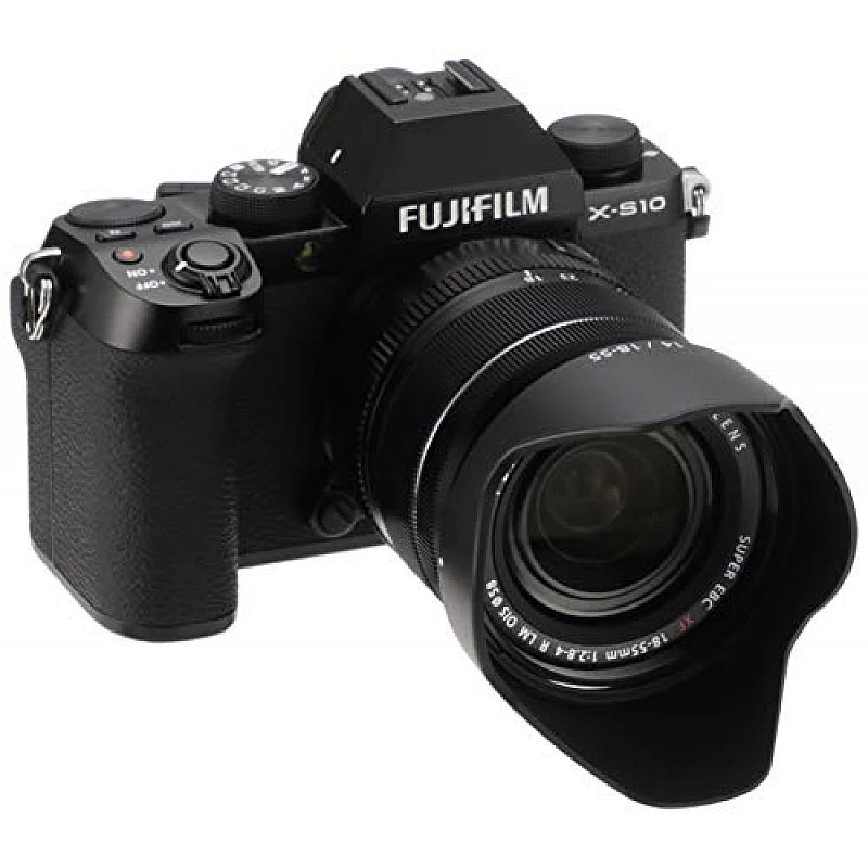 Fujifilm X-S10 Mirrorless Camera Body with XF18-55mm Lens (APS-C X-Trans CMOS 4 Sensor & FHD/240P) - Black Fujifilm X-S10 Mirrorless Camera Body with XF18-55mm Lens (APS-C X-Trans CMOS 4 Sensor & FHD/240P) - Black