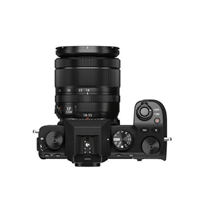 Fujifilm X-S10 Mirrorless Camera Body with XF18-55mm Lens (APS-C X-Trans CMOS 4 Sensor & FHD/240P) - Black