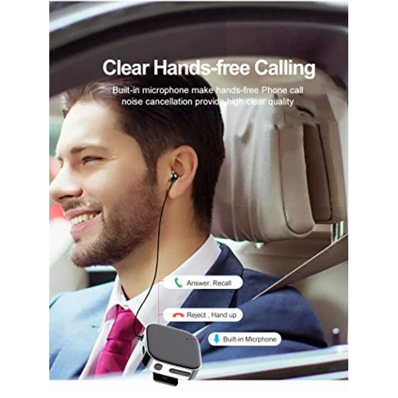 VeeDee J21 - V5.0 Clip Bluetooth Audio Adapter for Headphones, Headset, Speaker, Wireless Receiver with MIC for Hands-Free Call VeeDee J21 - V5.0 Clip Bluetooth Audio Adapter for Headphones, Headset, Speaker, Wireless Receiver with MIC for Hands-Free Call