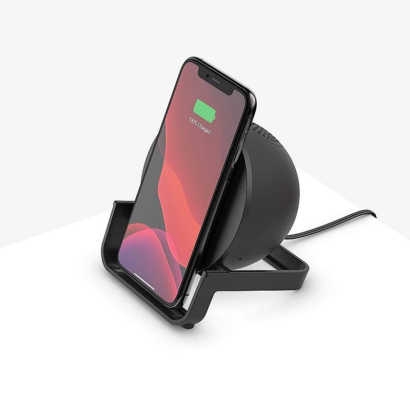Belkin Wireless Charging Stand + Bluetooth Speaker Compatible for iPhone Belkin Wireless Charging Stand + Bluetooth Speaker Compatible for iPhone
