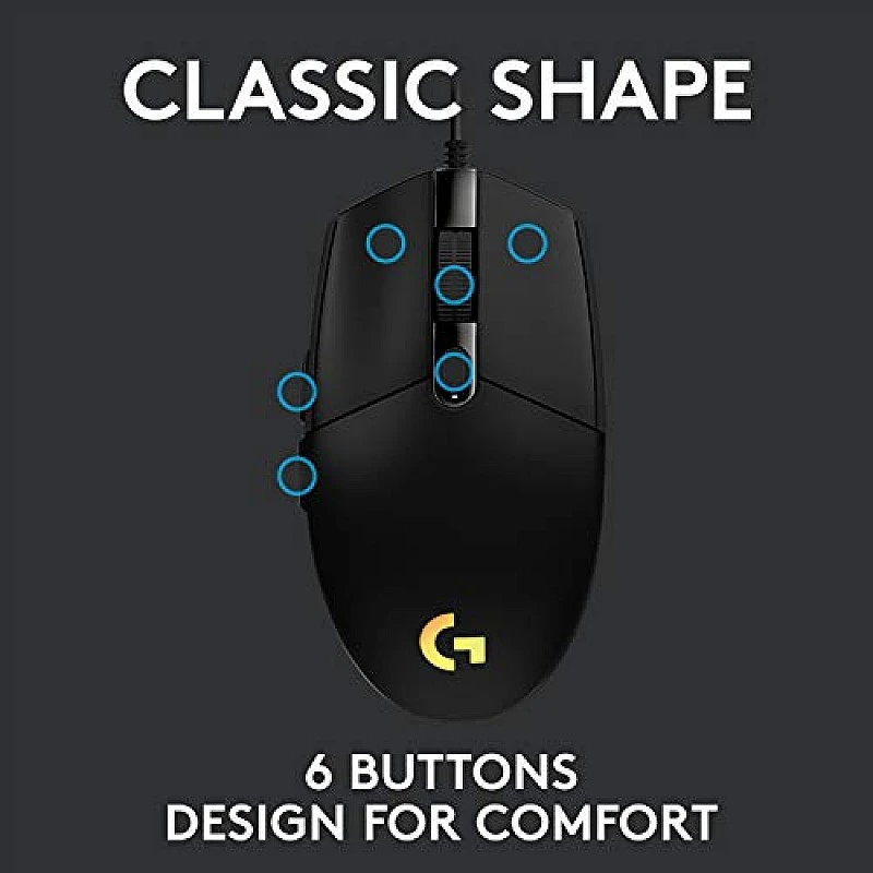 Logitech G102 Light Sync Gaming Mouse with Customizable RGB Lighting, 6 Programmable Buttons Logitech G102 Light Sync Gaming Mouse with Customizable RGB Lighting, 6 Programmable Buttons