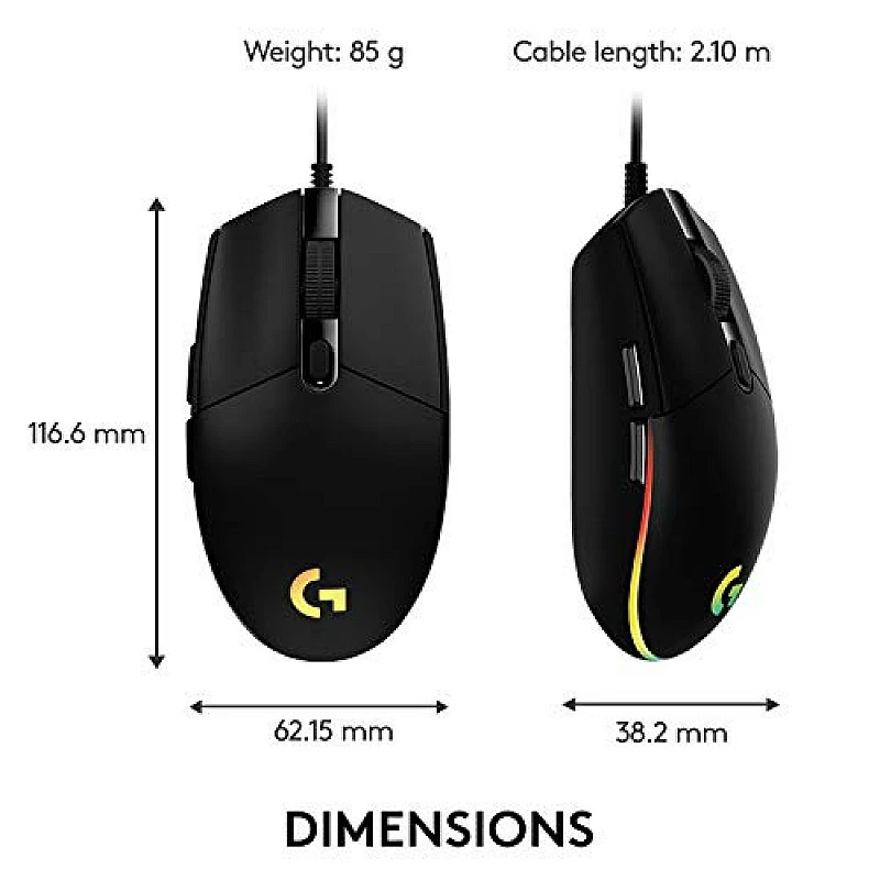 Logitech G102 Light Sync Gaming Mouse with Customizable RGB Lighting, 6 Programmable Buttons Logitech G102 Light Sync Gaming Mouse with Customizable RGB Lighting, 6 Programmable Buttons