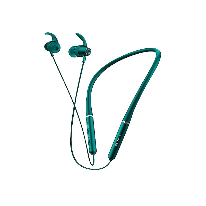 Wings Elevate, Smooth Silicon Neckband, Bluetooth 5.0 Wireless in Ear Earphones with Mic Teal Wings Elevate, Smooth Silicon Neckband, Bluetooth 5.0 Wireless in Ear Earphones with Mic Teal