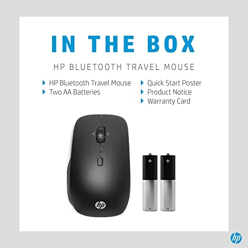 HP Bluetooth Travel Mouse, Black (6SP25AA)