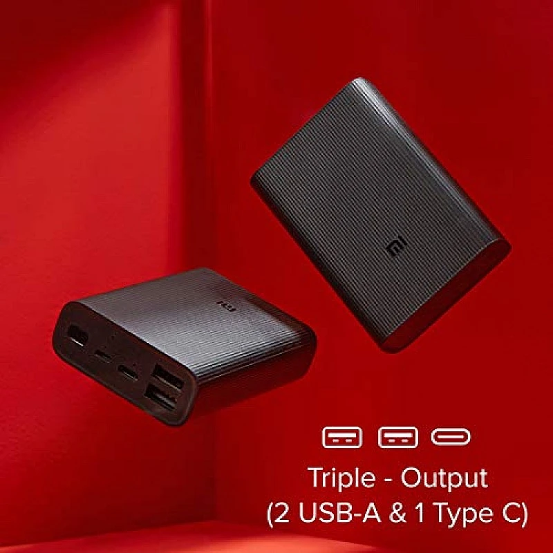 MI 10000mAh Lithium Ion Pocket Pro Power Bank with 22.5 Watt Fast Charging Black MI 10000mAh Lithium Ion Pocket Pro Power Bank with 22.5 Watt Fast Charging Black