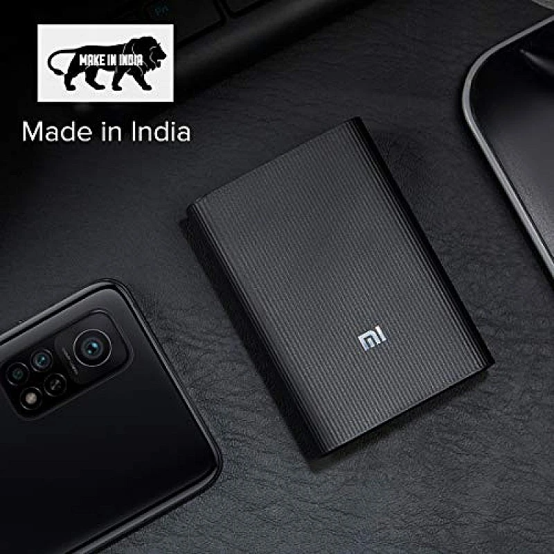 MI 10000mAh Lithium Ion Pocket Pro Power Bank with 22.5 Watt Fast Charging Black MI 10000mAh Lithium Ion Pocket Pro Power Bank with 22.5 Watt Fast Charging Black