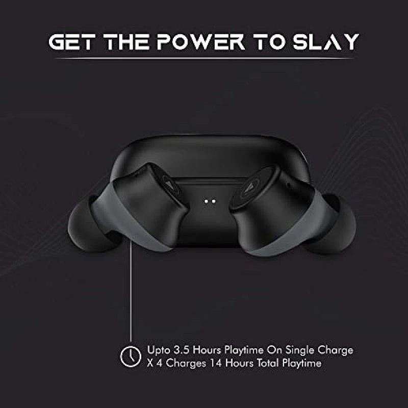 Wings Slay TWS Bluetooth 5.0 True Wireless TWS in Ear Earbuds Earphones with Mic Super Compact Charging Case (Black) Wings Slay TWS Bluetooth 5.0 True Wireless TWS in Ear Earbuds Earphones with Mic Super Compact Charging Case (Black)