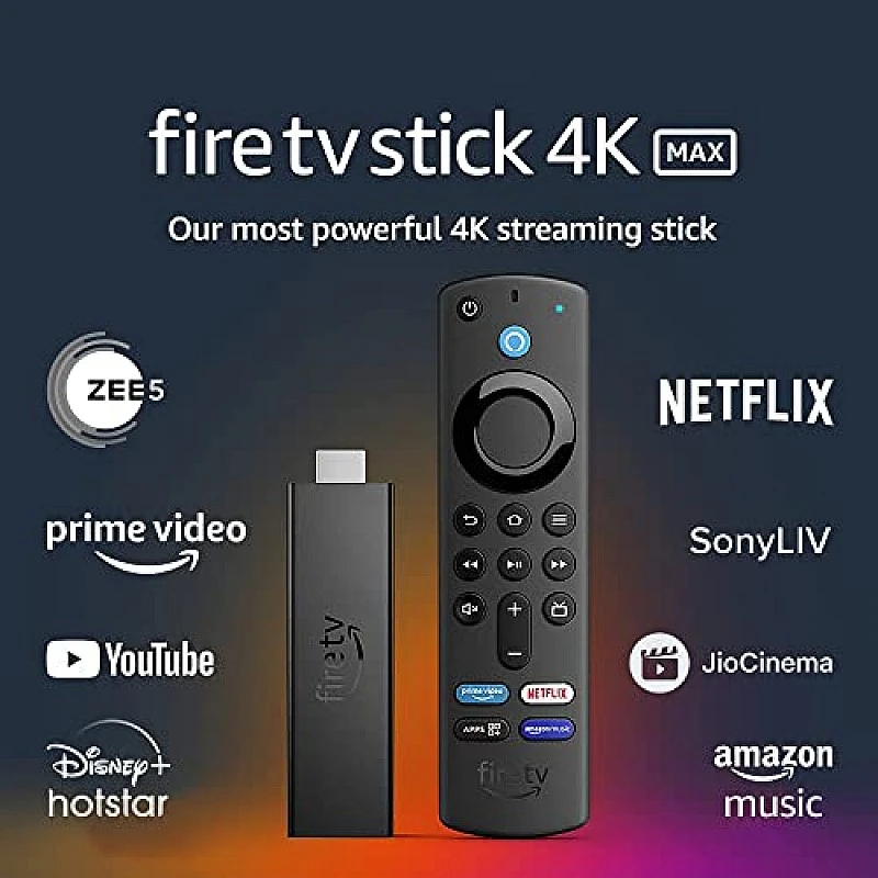 Fire TV Stick 4K Max streaming device, Wi-Fi 6, Alexa Voice Remote includes (TV controls) Fire TV Stick 4K Max streaming device, Wi-Fi 6, Alexa Voice Remote includes (TV controls)