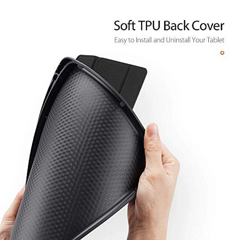 Robustrion Smart Flexible Trifold Flip Case Cover for iPad Air 5th Generation Cover iPad Air 4th Generation iPad Air 5th 4 10.9 inch - Black Robustrion Smart Flexible Trifold Flip Case Cover for iPad Air 5th Generation Cover iPad Air 4th Generation iPad Air 5th 4 10.9 inch - Black