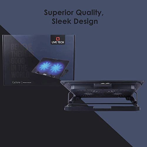 Live Tech Cyclone Laptop Cooling Pad Made with ABS Plastic with Iron Net Suitable for Laptop Size up to 15.6” Live Tech Cyclone Laptop Cooling Pad Made with ABS Plastic with Iron Net Suitable for Laptop Size up to 15.6”