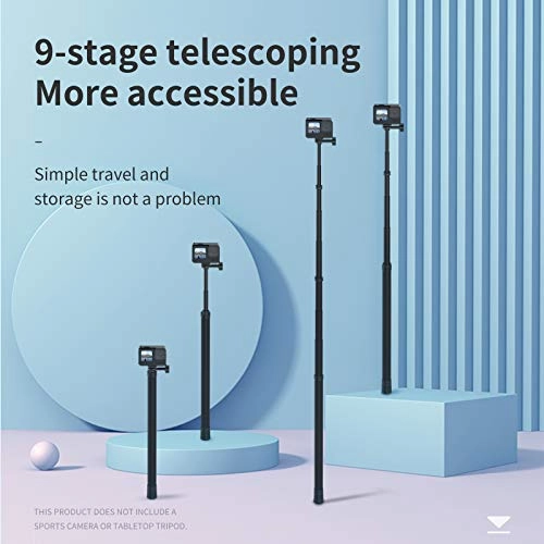 TELESIN 118"/3 Meters Ultra Long Selfie Stick for GoPro Max Hero 9 8 7 6 5 4 3+, Insta 360 One R One X, DJI Osmo Black TELESIN 118"/3 Meters Ultra Long Selfie Stick for GoPro Max Hero 9 8 7 6 5 4 3+, Insta 360 One R One X, DJI Osmo Black