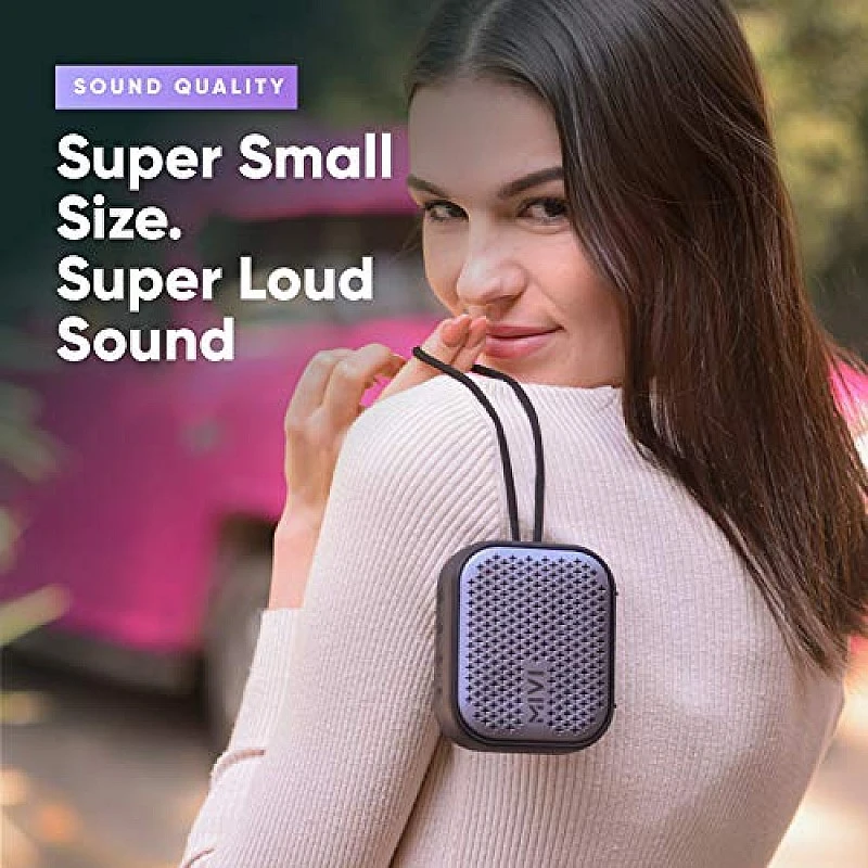 Mivi Roam 2 Bluetooth 5W Portable Speaker,24 Hours Playtime Black Mivi Roam 2 Bluetooth 5W Portable Speaker,24 Hours Playtime Black