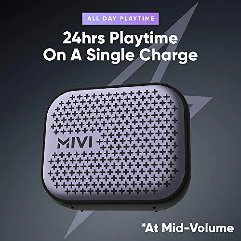 Mivi Roam 2 Bluetooth 5W Portable Speaker,24 Hours Playtime Black Mivi Roam 2 Bluetooth 5W Portable Speaker,24 Hours Playtime Black