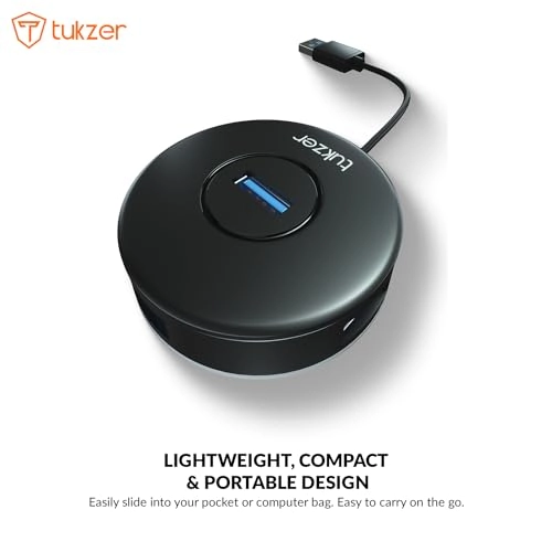 Tukzer 4-Ports USB A to USB 3.0 HUB with High-Speed Data Transfer & Fast Charging| Compatible for MacBook, Mac Mini, iMac Pro (Black) Tukzer 4-Ports USB A to USB 3.0 HUB with High-Speed Data Transfer & Fast Charging| Compatible for MacBook, Mac Mini, iMac Pro (Black)