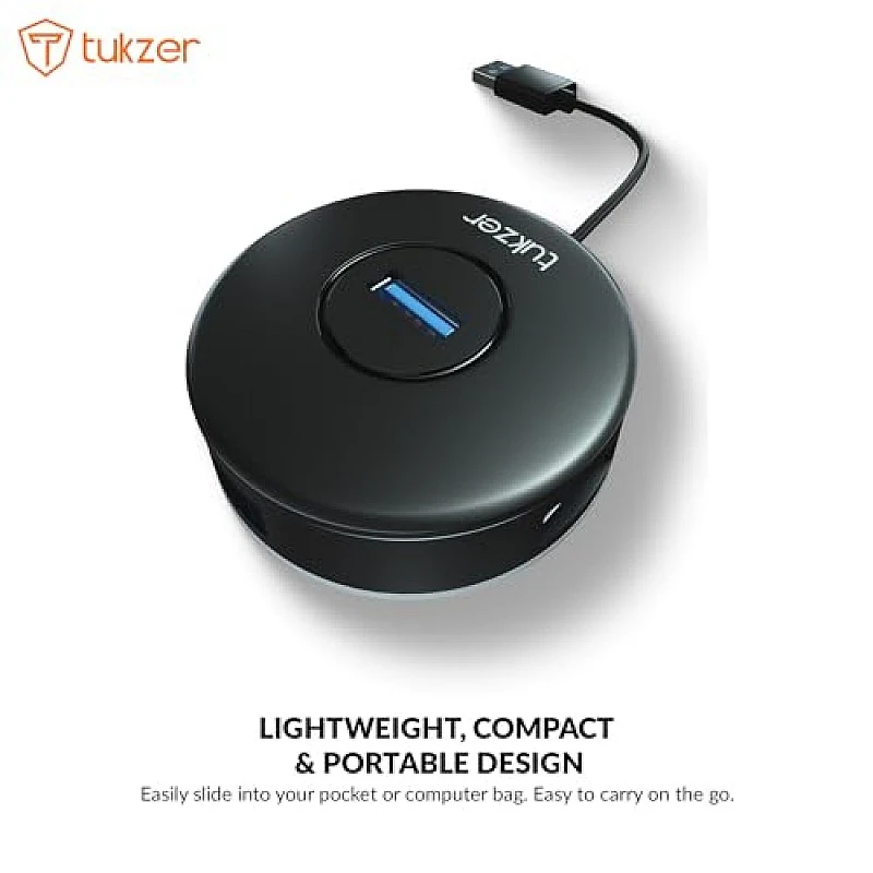 Tukzer 4-Ports USB A to USB 3.0 HUB with High-Speed Data Transfer & Fast Charging| Compatible for MacBook, Mac Mini, iMac Pro (Black) Tukzer 4-Ports USB A to USB 3.0 HUB with High-Speed Data Transfer & Fast Charging| Compatible for MacBook, Mac Mini, iMac Pro (Black)