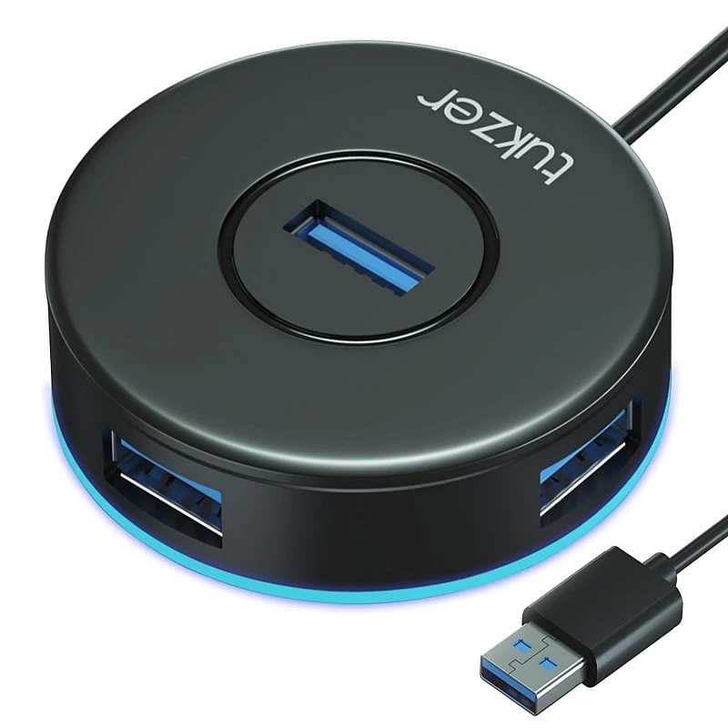 Tukzer 4-Ports USB A to USB 3.0 HUB with High-Speed Data Transfer & Fast Charging| Compatible for MacBook, Mac Mini, iMac Pro (Black) Tukzer 4-Ports USB A to USB 3.0 HUB with High-Speed Data Transfer & Fast Charging| Compatible for MacBook, Mac Mini, iMac Pro (Black)