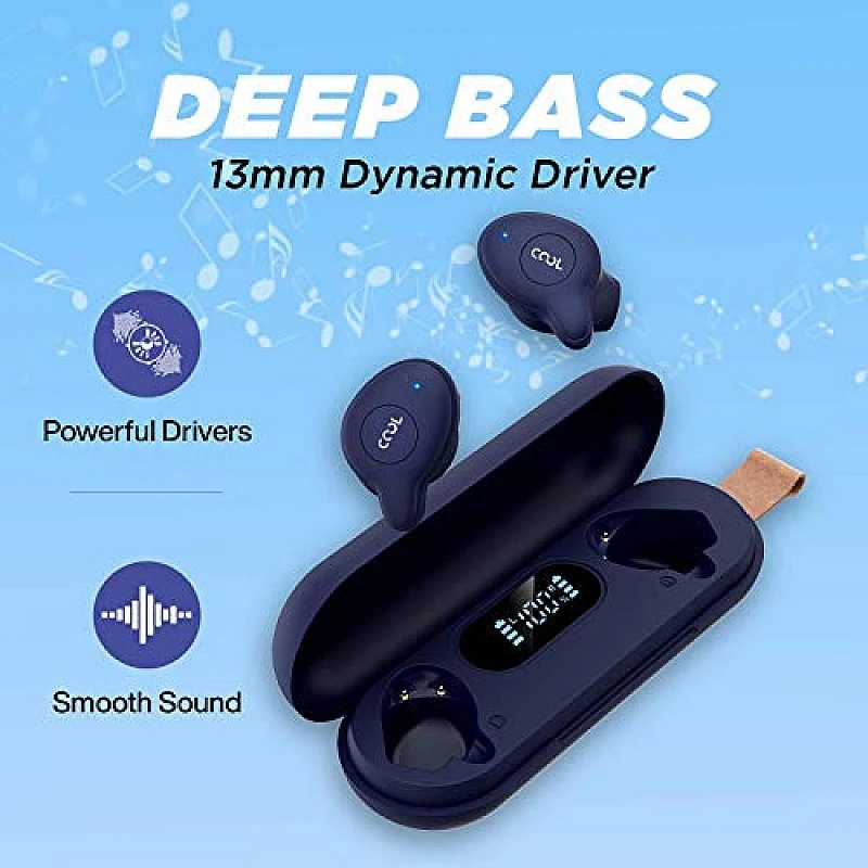 Coolpad Cool Bass True Wireless Earbuds TWS Bluetooth Earphones with Mic Black Coolpad Cool Bass True Wireless Earbuds TWS Bluetooth Earphones with Mic Black