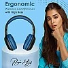 PTron Studio Bluetooth Wireless Over Ear Headphones with Mic (Blue) PTron Studio Bluetooth Wireless Over Ear Headphones with Mic (Blue)