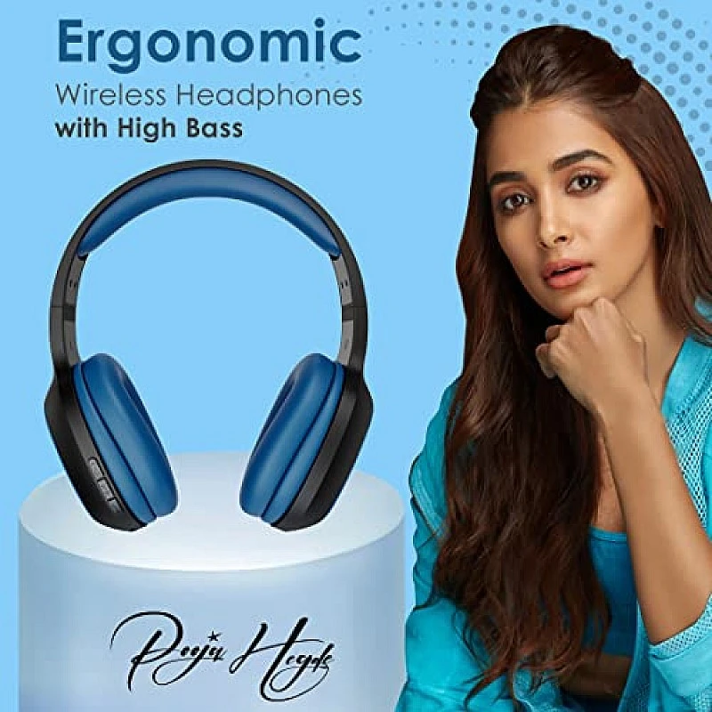 PTron Studio Bluetooth Wireless Over Ear Headphones with Mic (Blue) PTron Studio Bluetooth Wireless Over Ear Headphones with Mic (Blue)