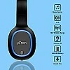 PTron Studio Bluetooth Wireless Over Ear Headphones with Mic (Blue) PTron Studio Bluetooth Wireless Over Ear Headphones with Mic (Blue)