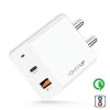 Powerup stay charged 20W Dual Port USB Wall Charge Adapter for Smartphones/Tablet with BIS Certified in-Built Auto-Detect Technology.