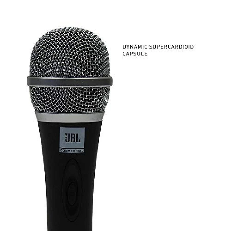 JBL Commercial CSHM10 Handheld Dynamic XLR Unidirectional Microphone With On/Off Switch (Cable Not Included) Black, Medium JBL Commercial CSHM10 Handheld Dynamic XLR Unidirectional Microphone With On/Off Switch (Cable Not Included) Black, Medium