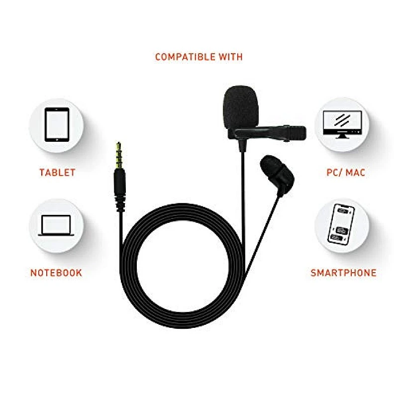 JBL Commercial CSLM20 Omnidirectional Lavalier Microphone, Earphone for calls, Video Conferences, and Monitoring, black, small JBL Commercial CSLM20 Omnidirectional Lavalier Microphone, Earphone for calls, Video Conferences, and Monitoring, black, small